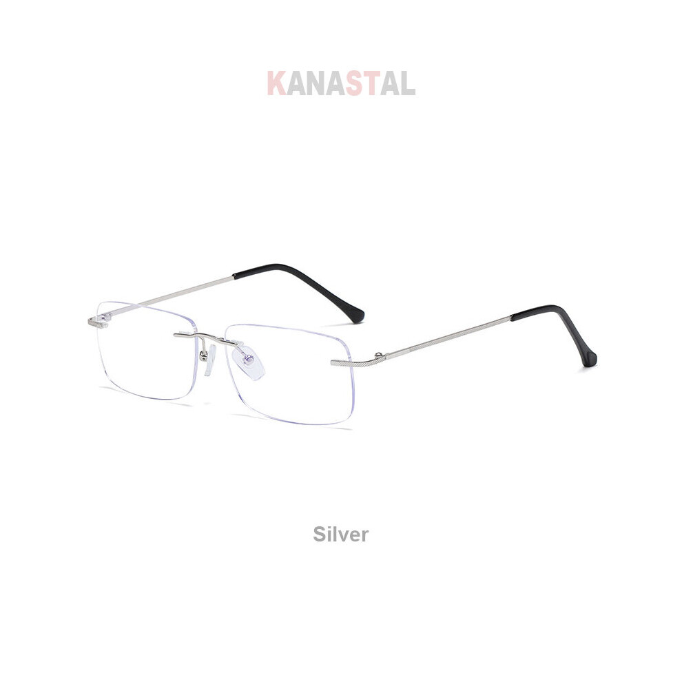 Multicoloured Ultralight Rimless Reading Glasses Women Men Business Anti-Blu-Ray Computer Reading Glasses Presbyopia Reader 1.5 Women