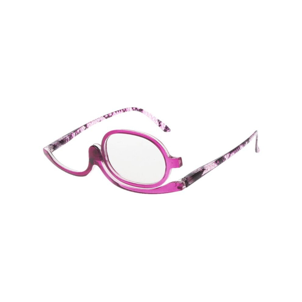 Women Makeup Reading Glasses Rotatable Flip Make Up Eye Glasses Presbyopic +1.00 To +4.0