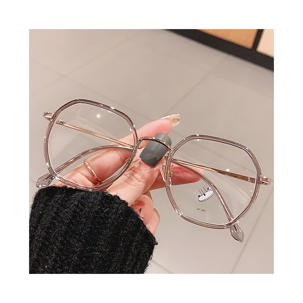 Men Women Anti-blue Light Glasses Frame Vintage Large Square Eyeglasses Blocking Blue-ray Oversized Spectacles Frames-image-OPC-PBR9BDN-NEW