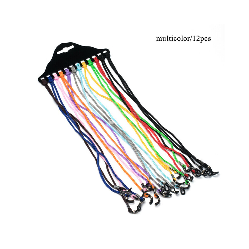12pcs/lot Adjustable Neck Cord Strap String Landyard Holder For Eyeglass Glasses Sunglasses multicolor