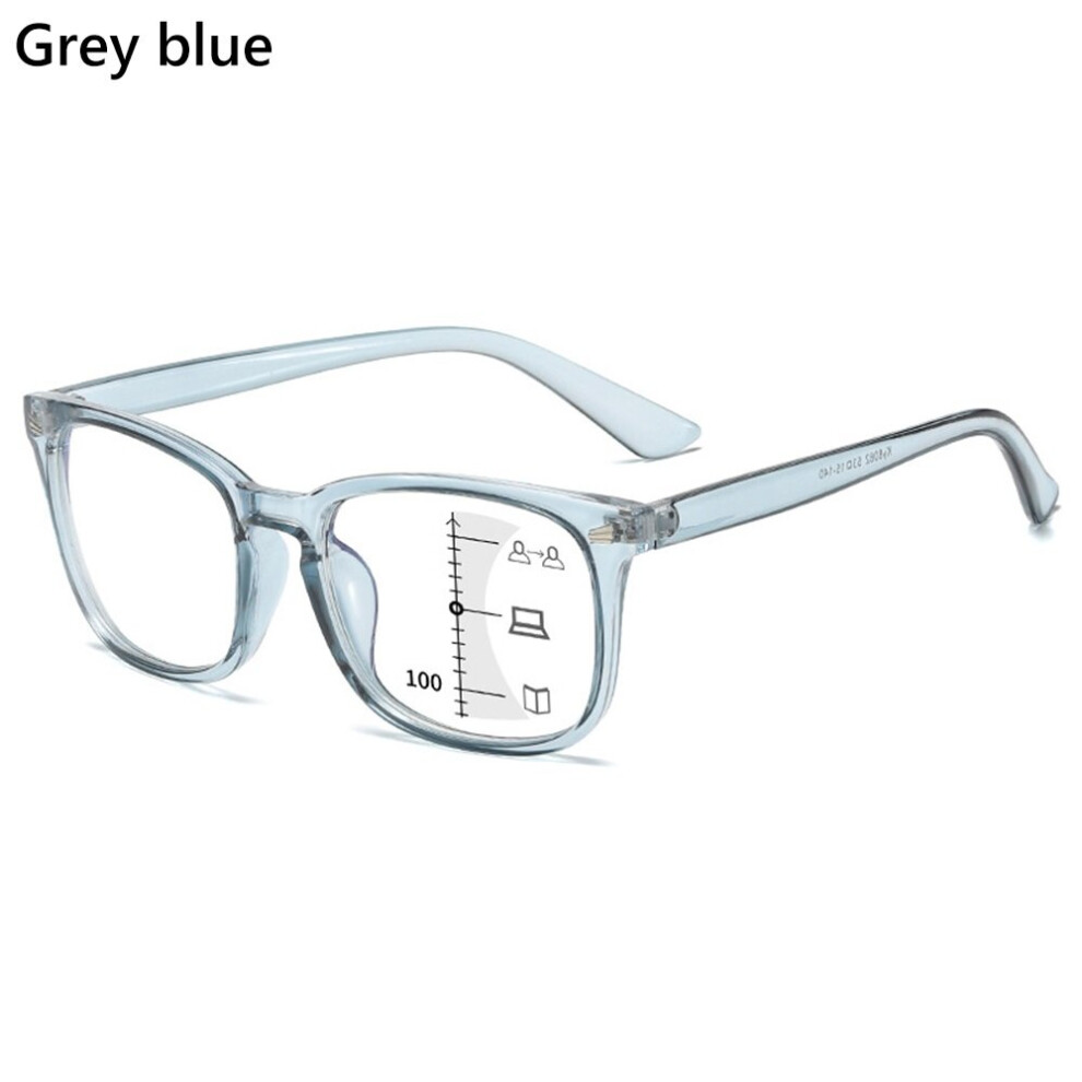 Multicoloured Square Multifocal Progressive Reading Glasses Men Anti With Diopters Anti-Glare Computer Eyeglasses Women Uv400