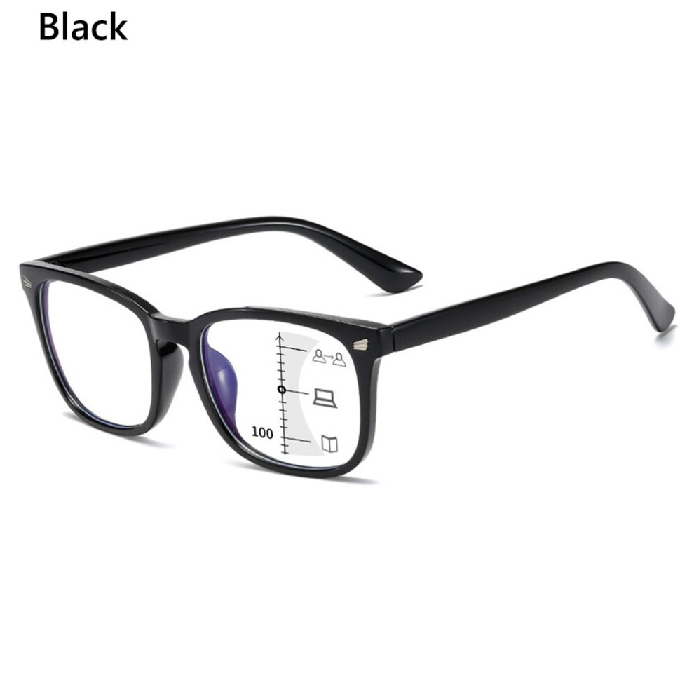 Multicoloured Square Multifocal Progressive Reading Glasses Men Anti With Diopters Anti-Glare Computer Eyeglasses Women Uv400