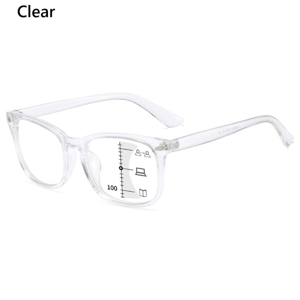 Multicoloured Square Multifocal Progressive Reading Glasses Men Anti With Diopters Anti-Glare Computer Eyeglasses Women Uv400