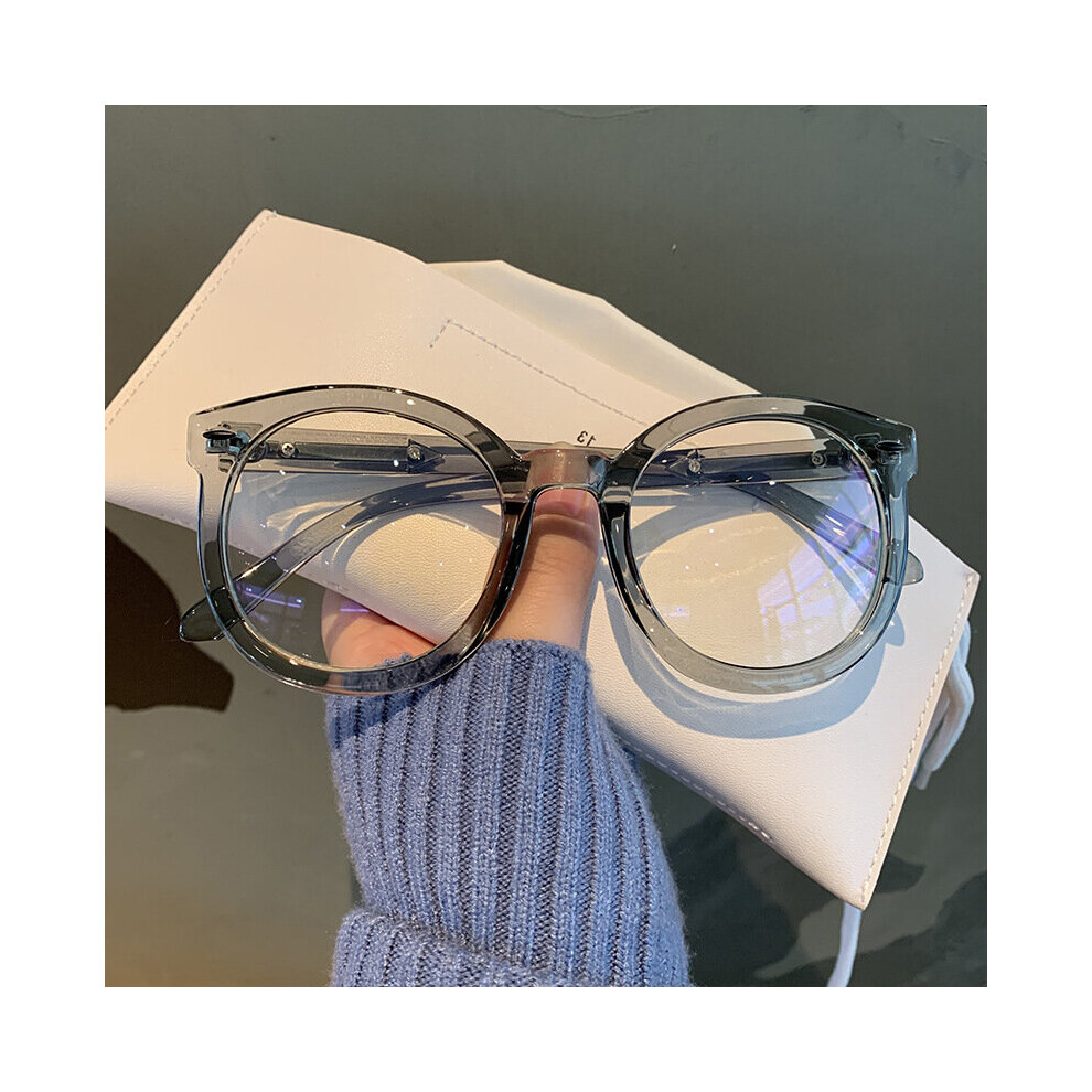 unisex big round polygon glasses for men women pc frame glasses plain glasses Nearsighted Eyewear Glasses Myopia glasses -1