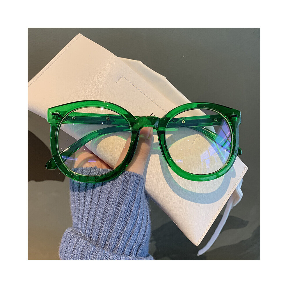 unisex big round polygon glasses for men women pc frame glasses plain glasses Nearsighted Eyewear Glasses Myopia glasses -1