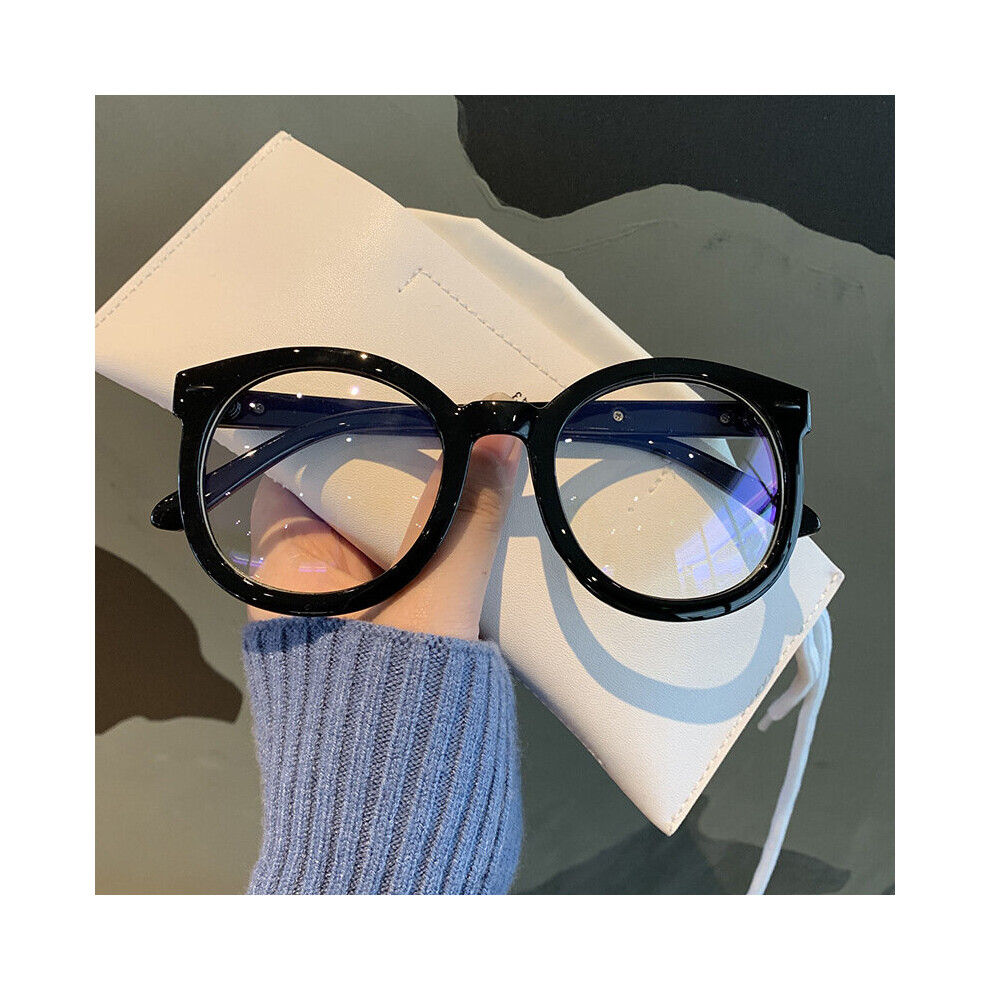unisex big round polygon glasses for men women pc frame glasses plain glasses Nearsighted Eyewear Glasses Myopia glasses -1