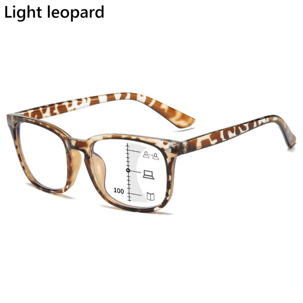 Multicoloured Square Multifocal Progressive Reading Glasses Men Anti With Diopters Anti-Glare Computer Eyeglasses Women Uv400