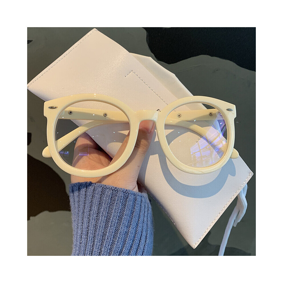 unisex big round polygon glasses for men women pc frame glasses plain glasses Nearsighted Eyewear Glasses Myopia glasses -1