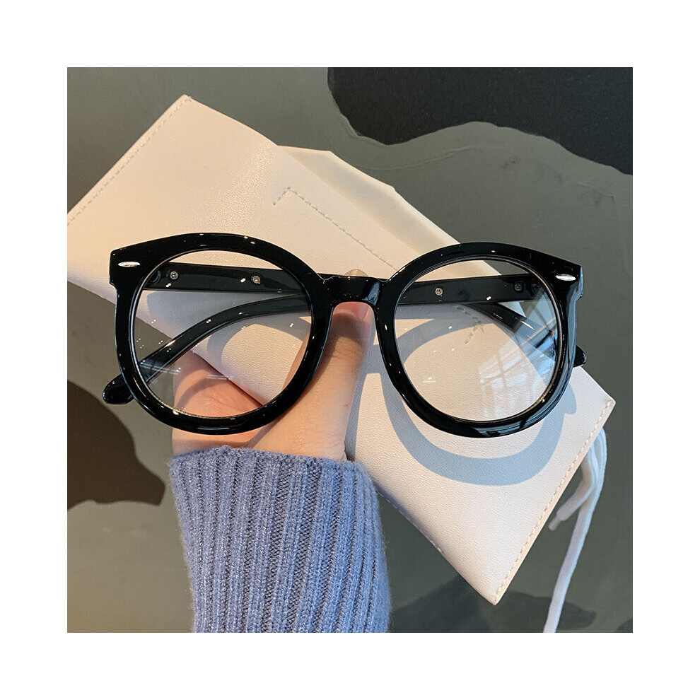 unisex big round polygon glasses for men women pc frame glasses plain glasses Nearsighted Eyewear Glasses Myopia glasses -1