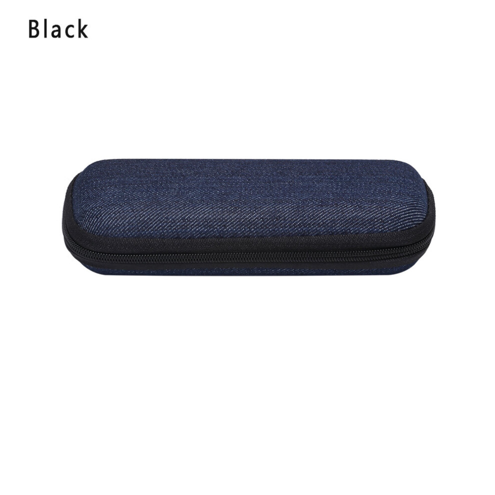 1Pc Portable Glasses Box Denim Fabric with Zipper Sunglasses Reading Glasses Protection Case Crush Resistance Container