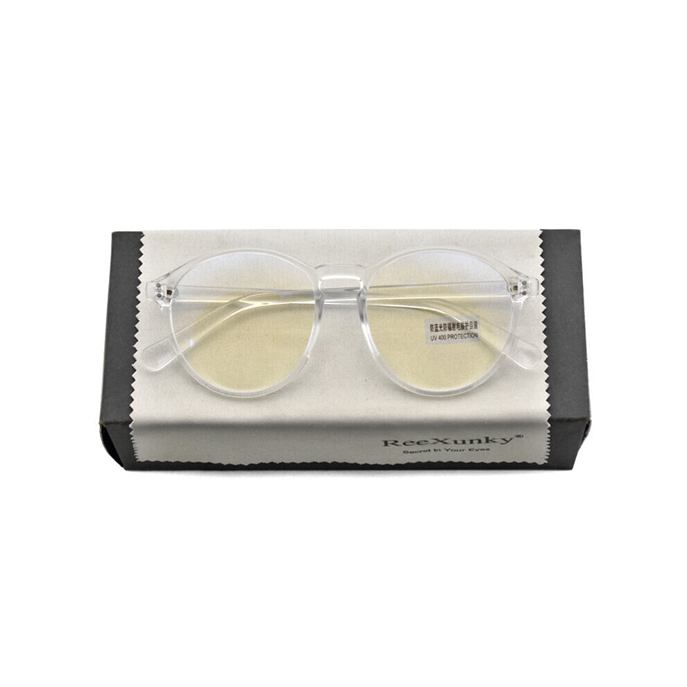 Unisex Anti Rays Computer Glasses Women Vintage TR90 Round Frame Gaming Eyewear Men Anti Eyestrain Light Blocking Eyeglass