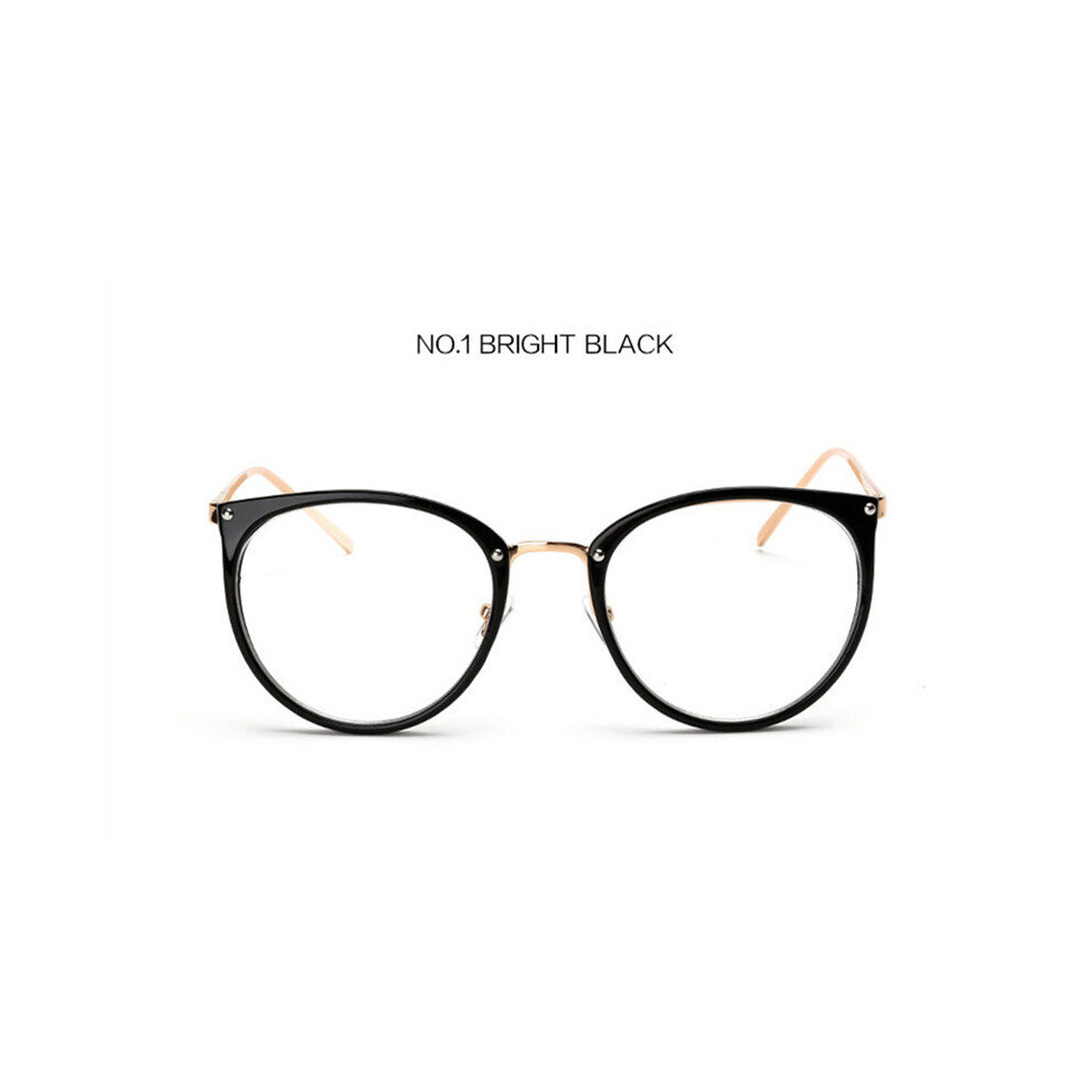 Optical Glasses Frame Women Men Round Oversized Eyeglasses Frames Metal Spectacles Clear Lenses Glasses women