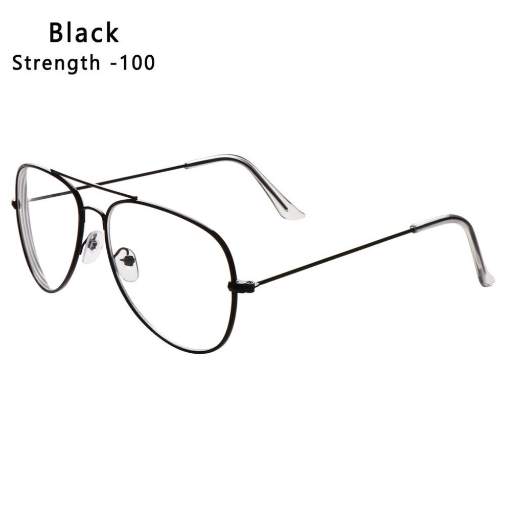Classic Metal Vintage Oversized Myopia Glasses Women Men Ultra Light Resin Glasses Vision Care -100~-500 Diopter-image-OPC-PBR9BXC-NEW