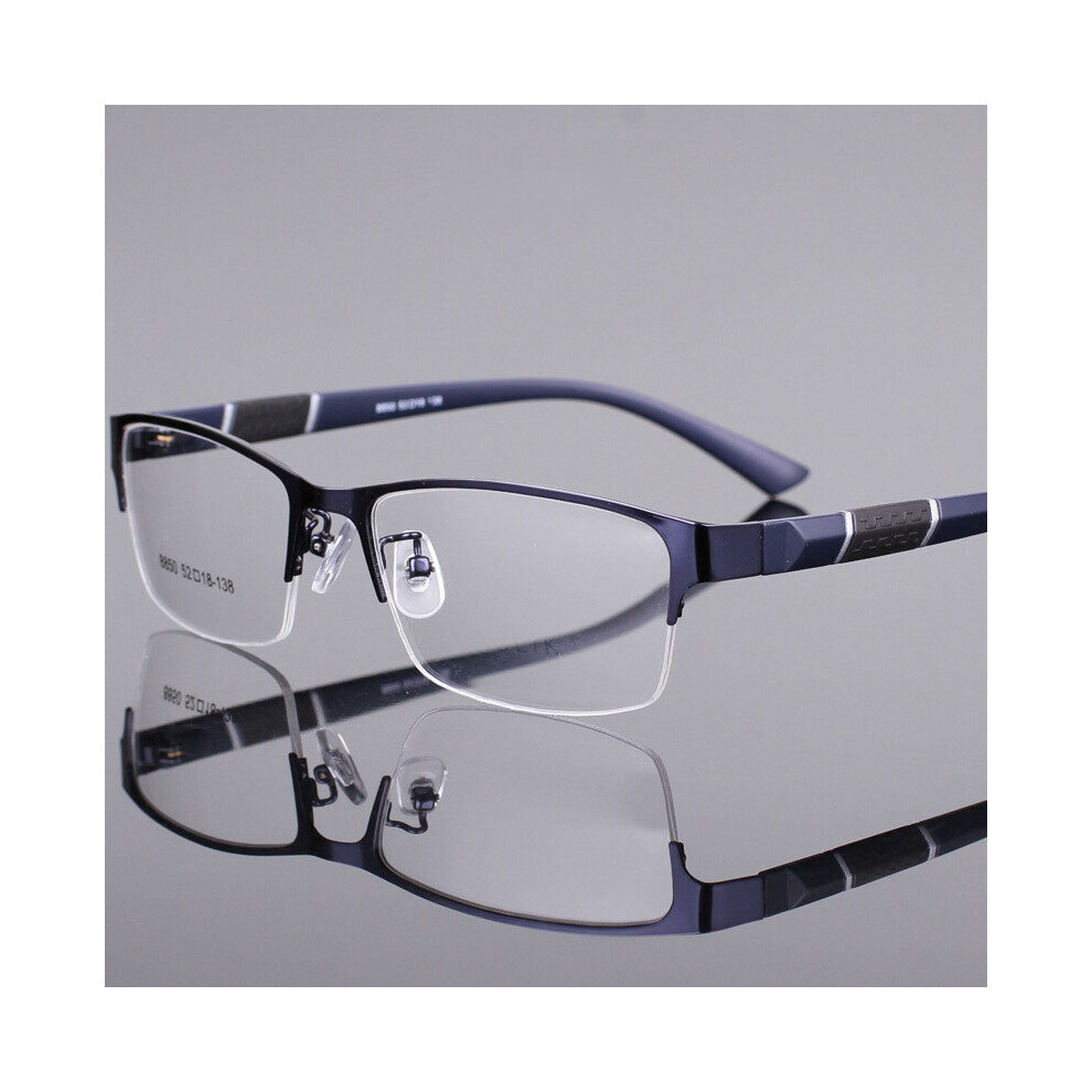 Metal Anti-blue Light Reading Glasses Farsighted Eyeglasses Men Business Eyewear Diopter 0 +1.0 +1.5 +2.0 +2.5 +3.0 +3.5 +4.0