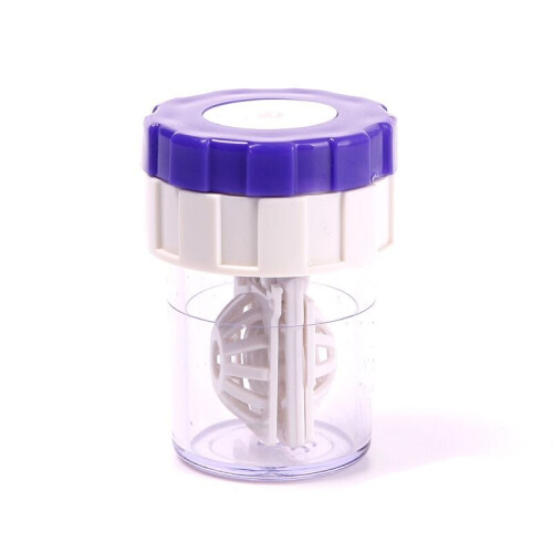 Manual Rotation Type Lens Cleaner Case Box Portable Plastic Container Storage Holder Lenses Cleaning Boxes Tools 2