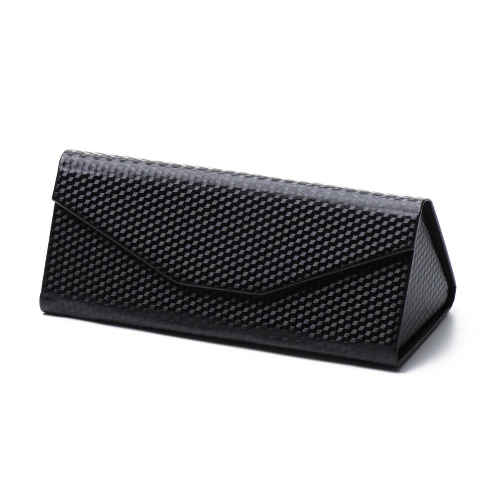 1PC Triangle Glasses Box Candy Solid Folding PU Waterproof Strong Magnet Eyewear Case Portable Protective Organizer