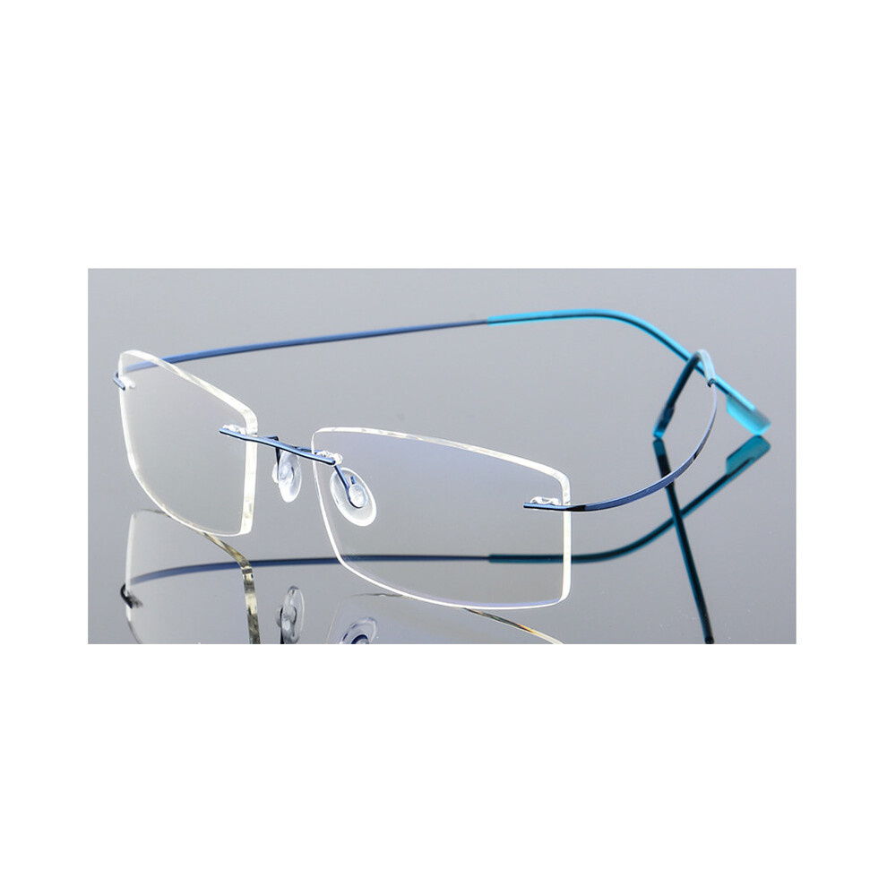 Ultralight Coating Frameless Myopia Glasses -1.0 -1.5 -2.0 To -5.0, Rimless Light Stainless Steel Hyperopia +1.0 +2.0 +4.0