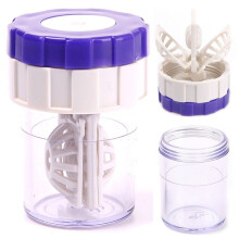 Manual Rotation Type Lens Cleaner Case Box Portable Plastic Container Storage Holder Lenses Cleaning Boxes Tools