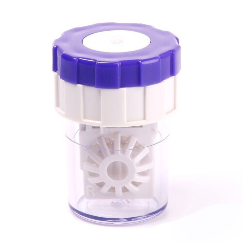 Manual Rotation Type Lens Cleaner Case Box Portable Plastic Container Storage Holder Lenses Cleaning Boxes Tools 1