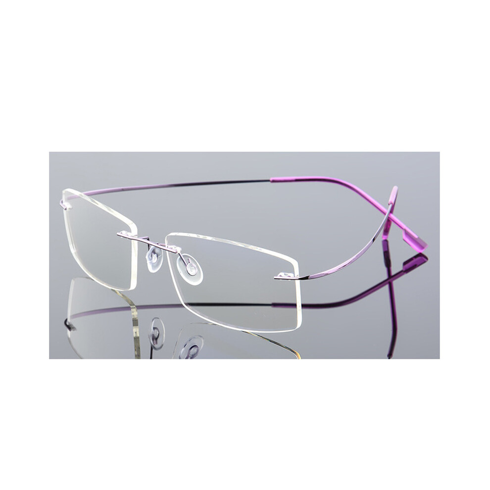 Ultralight Coating Frameless Myopia Glasses -1.0 -1.5 -2.0 To -5.0, Rimless Light Stainless Steel Hyperopia +1.0 +2.0 +4.0