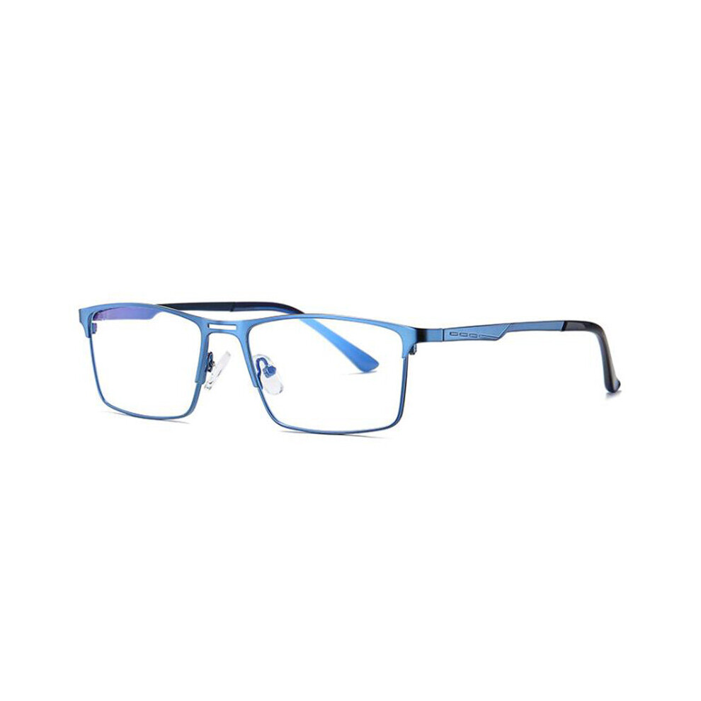 Multicoloured Men Light Blocking Reading Glasses Metal Frame Prescription Eyeglasses Anti Rays Computer Reader +1.75