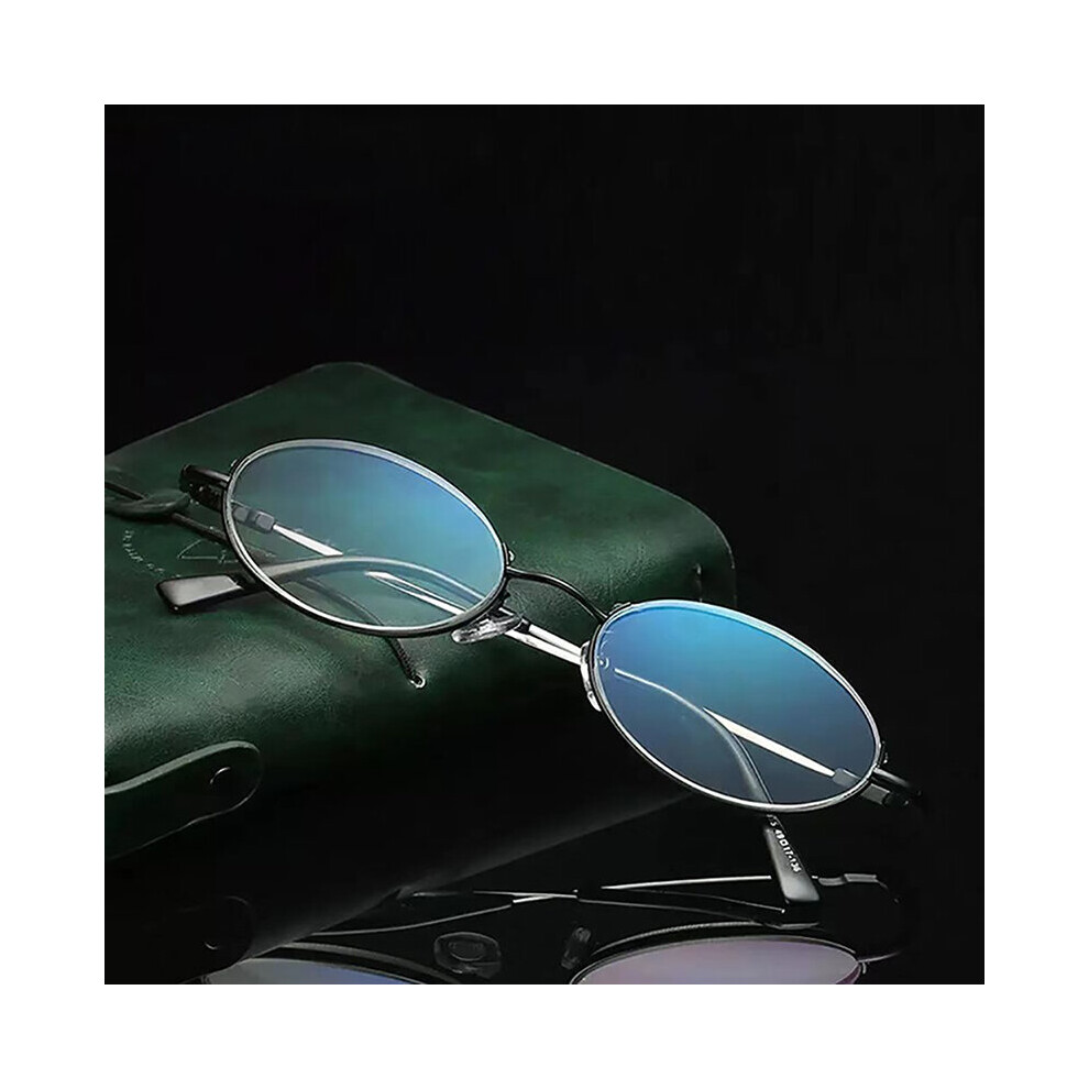 Retro Anti Blue Light Reading Glasses Oval Half Frame Hyperopia Eyeglasses Round Glasses Men Women Flexible Frame 3.5 4 on OnBuy