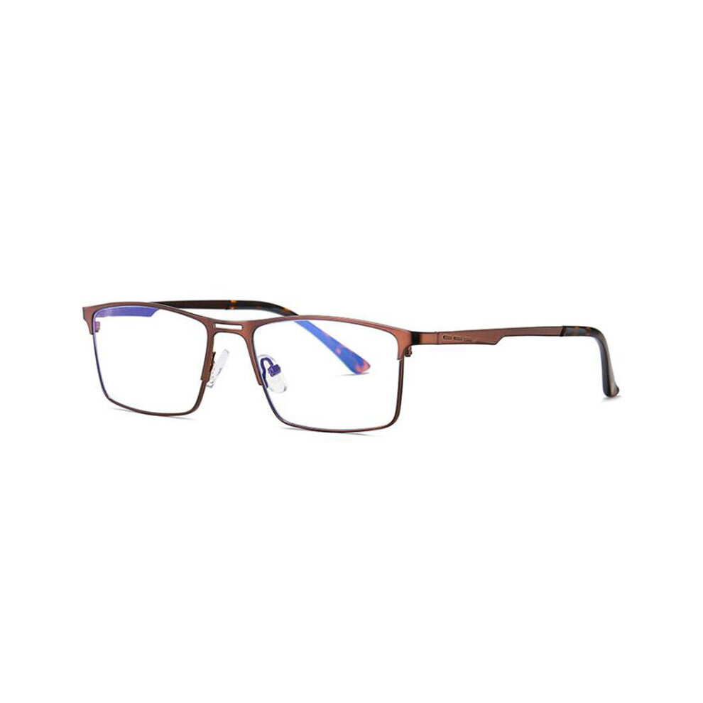 Multicoloured Men Light Blocking Reading Glasses Metal Frame Prescription Eyeglasses Anti Rays Computer Reader +1.75