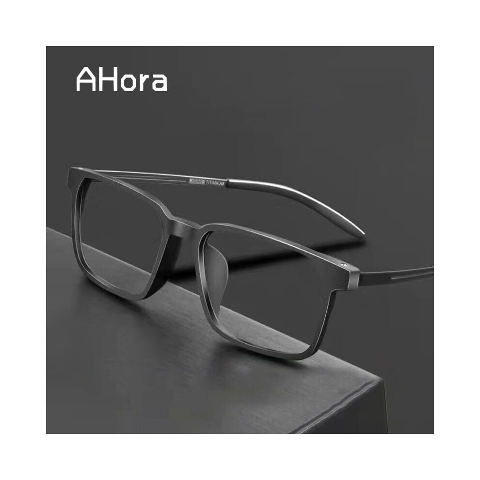 Retro Square Business Reading Glasses Men TR90 Light Blocking Optical Presbyopic Eyeglasses Spectacles Frames Diopter