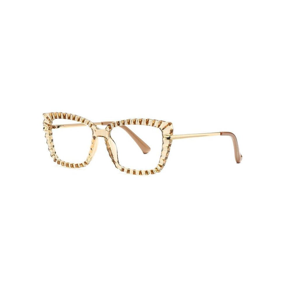 Multicoloured Optical Square Reading Glasses Women Green Prescription Eyeglasses Frames Blocking Computer Glasses