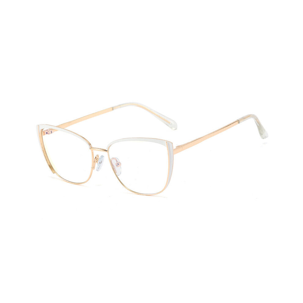 48286 Cat Eye Anti Light Optical Glasses Frames Metal Women Men TR90 Computer Eyeglasses