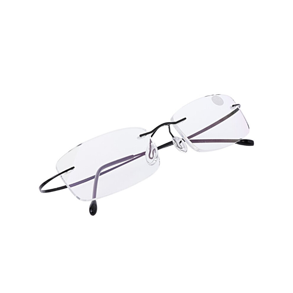 Multicoloured Ultralight Titanium Rimless Rectangular Glasses Spectacles Eyeglass Frame Eyewear