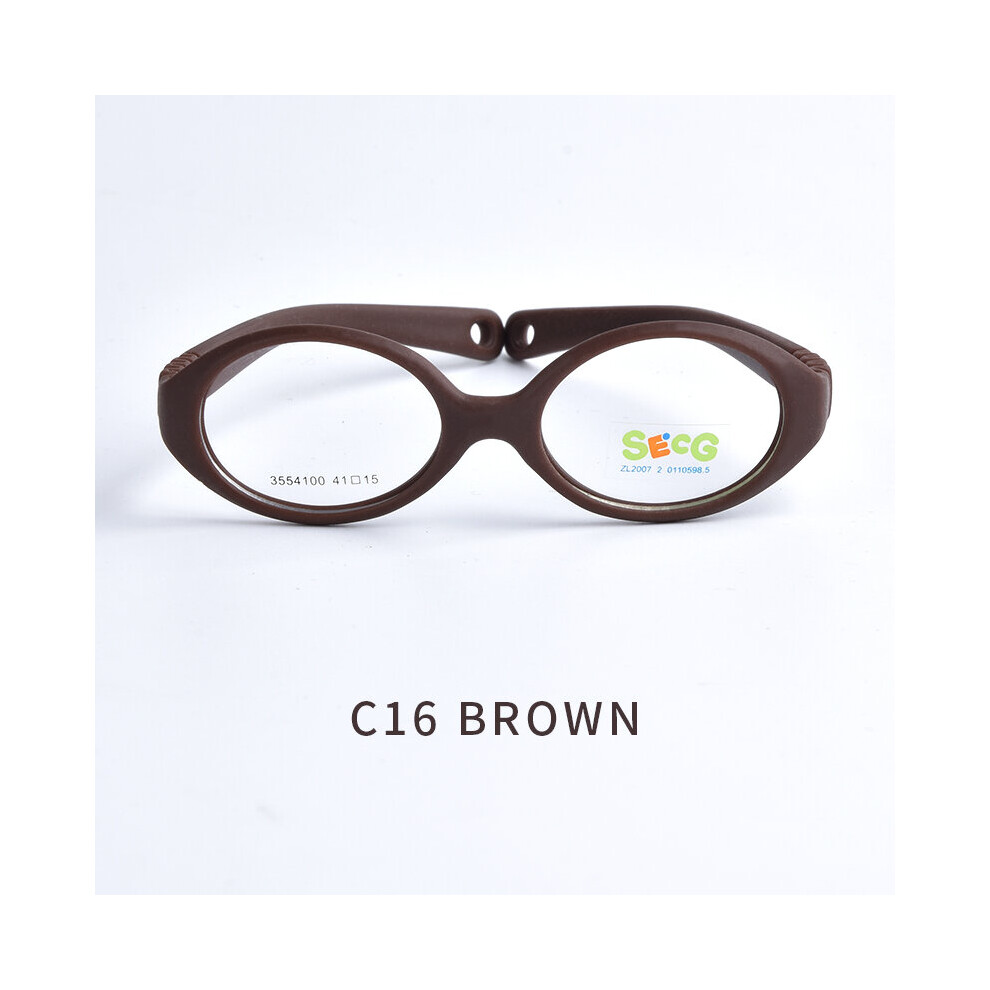 Myopia Optical Round Children Glasses Frame Solid TR90 Rubber Diopter Transparent Kids Glasses Flexible Soft Eyewear