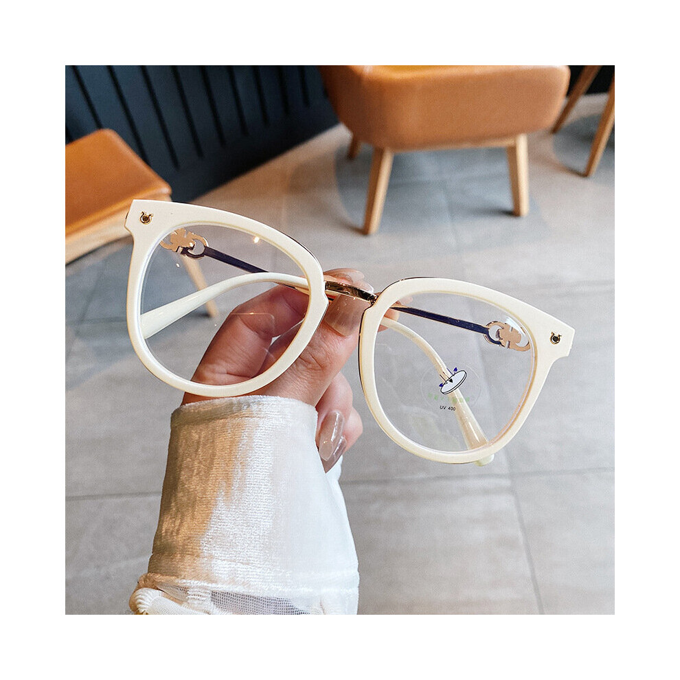 Oversized Round Reading Glasses Frame Large Clear Lens Presbyopia Eyeglasses TR90 Light Glasses