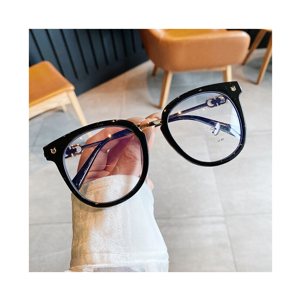 Oversized Round Reading Glasses Frame Large Clear Lens Presbyopia Eyeglasses TR90 Light Glasses