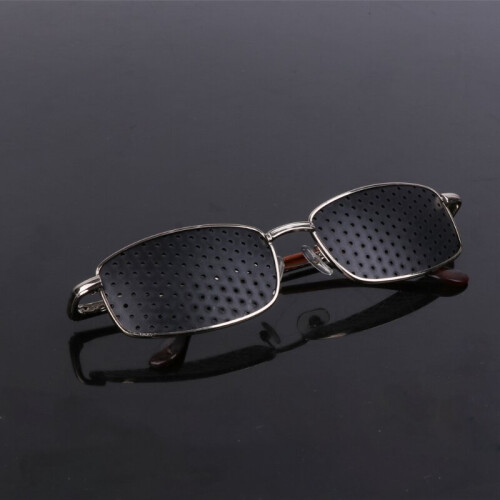 Metal Pinhole Glasses Exercise Eyewear Eyesight Improvement Vision Training 2