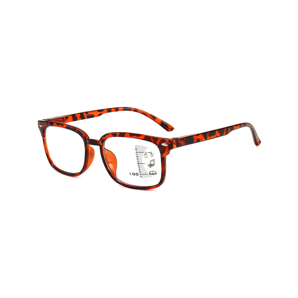 Multicoloured Multifocal Progressive Reading Glasses Anti-Blue Light Men Women Dual-Use Intelligent Presbyopia Eyeglasses Diopter +1.0 To +4.0