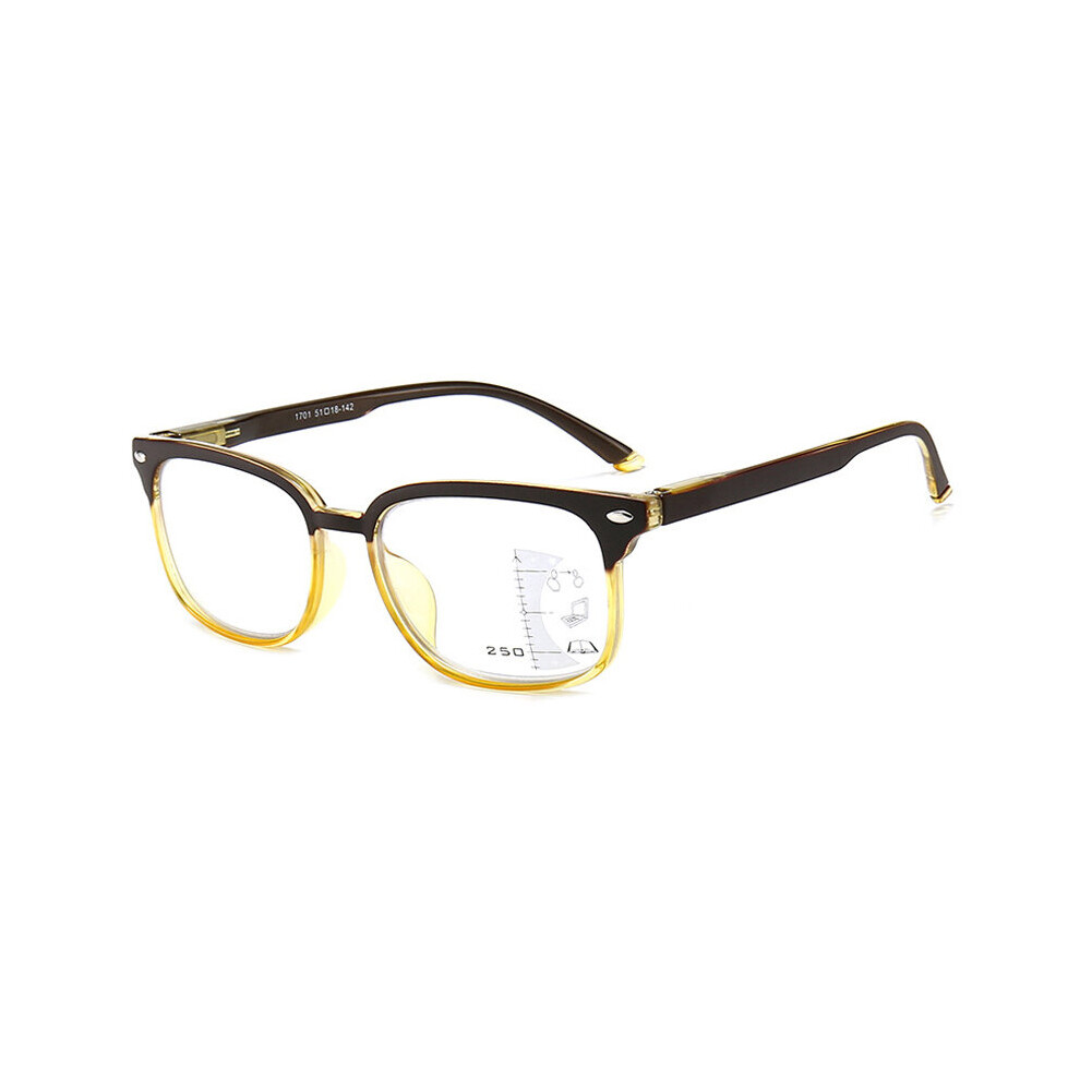 Multicoloured Multifocal Progressive Reading Glasses Anti-Blue Light Men Women Dual-Use Intelligent Presbyopia Eyeglasses Diopter +1.0 To +4.0