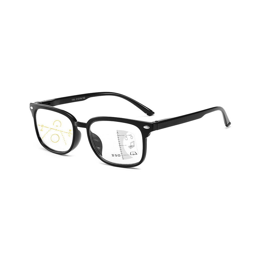 Multicoloured Multifocal Progressive Reading Glasses Anti-Blue Light Men Women Dual-Use Intelligent Presbyopia Eyeglasses Diopter +1.0 To +4.0