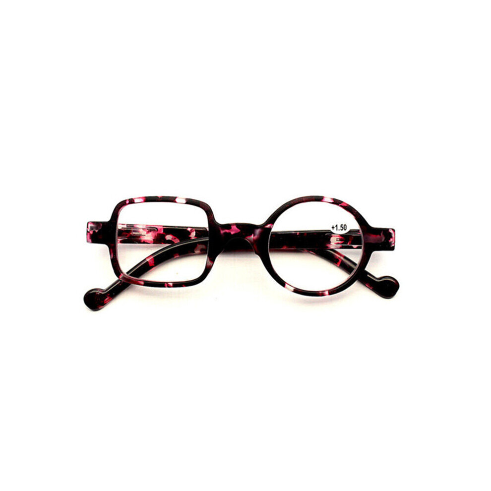 Multicoloured Square Round Reading Glasses Women Leopard Magnifier Unisex Presbyopic Spectacles +1.0 +1.5 +2.0 +2.5 +3.0 +3.5