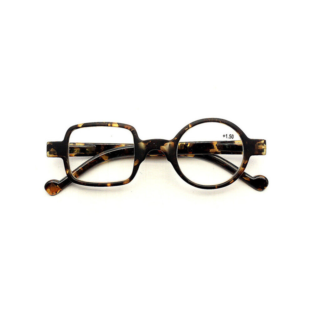 Multicoloured Square Round Reading Glasses Women Leopard Magnifier Unisex Presbyopic Spectacles +1.0 +1.5 +2.0 +2.5 +3.0 +3.5
