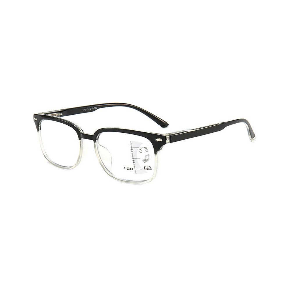 Multicoloured Multifocal Progressive Reading Glasses Anti-Blue Light Men Women Dual-Use Intelligent Presbyopia Eyeglasses Diopter +1.0 To +4.0