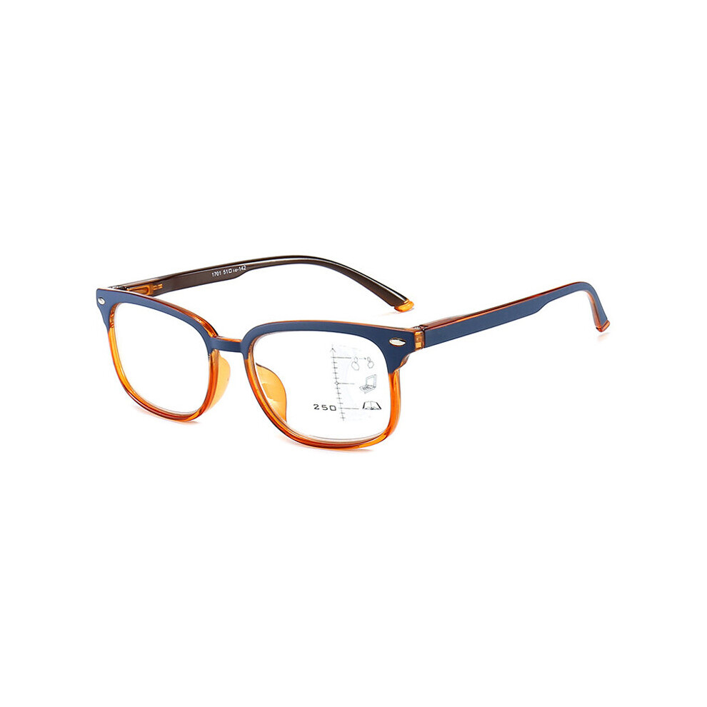 Multicoloured Multifocal Progressive Reading Glasses Anti-Blue Light Men Women Dual-Use Intelligent Presbyopia Eyeglasses Diopter +1.0 To +4.0