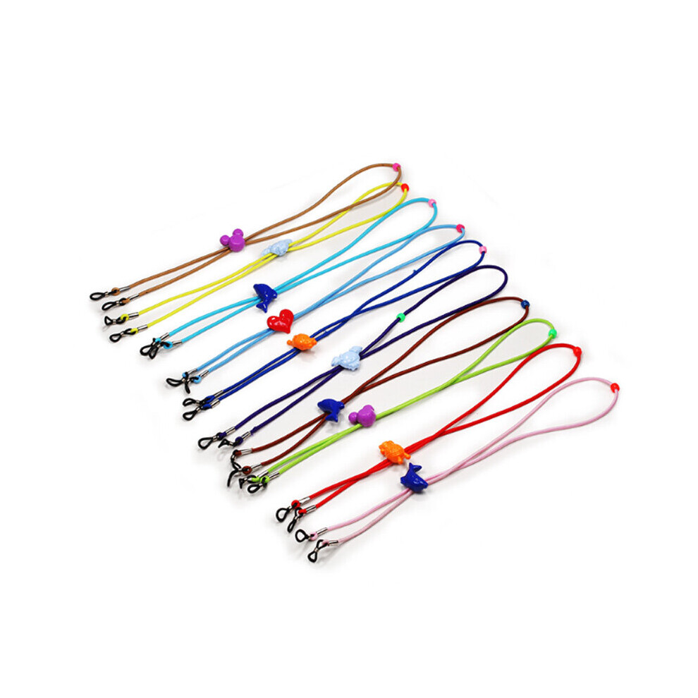 12pcs/lot Cartoon Nylon Elastic Glasses Chain For Child Eyewear Cord Kids Glasses Neck Strap Eyeglass Holder Band Strap