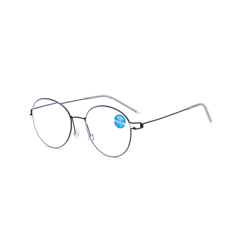 +1.0~4.0 Degree Titanium Alloy Glasses Frame Men Presbyopia Glasses Women Reading Glasses Optical Screwless Eyewear