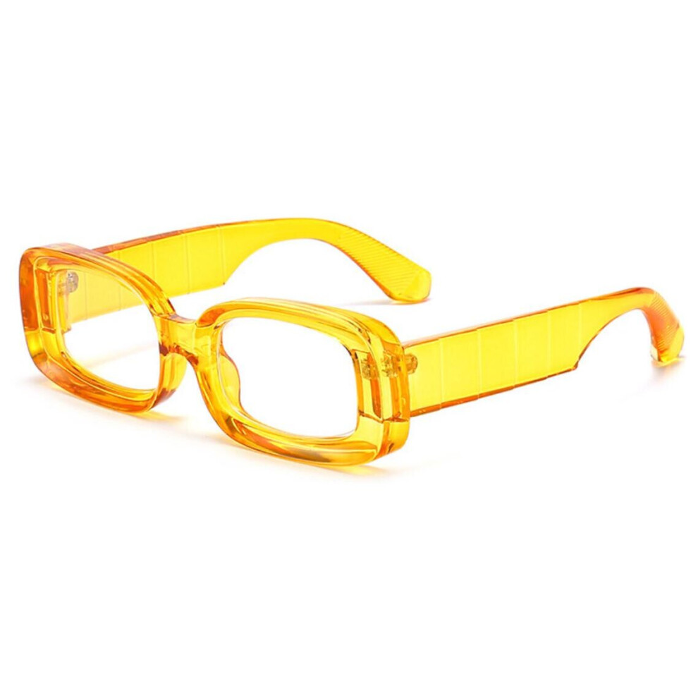 Candy Colors Square Reading Glasses Women Retro Rectangle Big Glasses Clear Lens Ray Blocking Eyeglasses