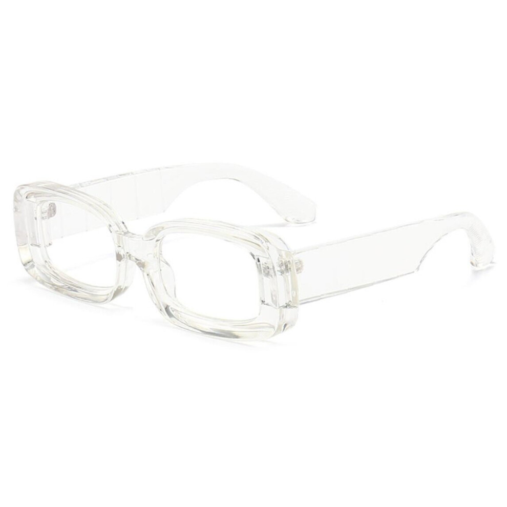 Candy Colors Square Reading Glasses Women Retro Rectangle Big Glasses Clear Lens Ray Blocking Eyeglasses