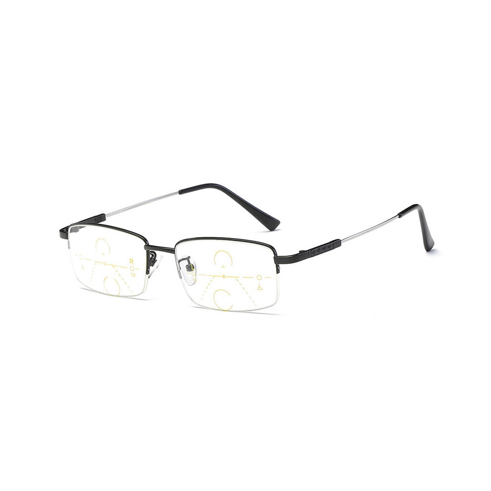 Multicoloured Progressive Multifocal Reading Glasses Men Light Blocking Titanium Alloy Presbyopic Glasses Women Bifocal Eyewear