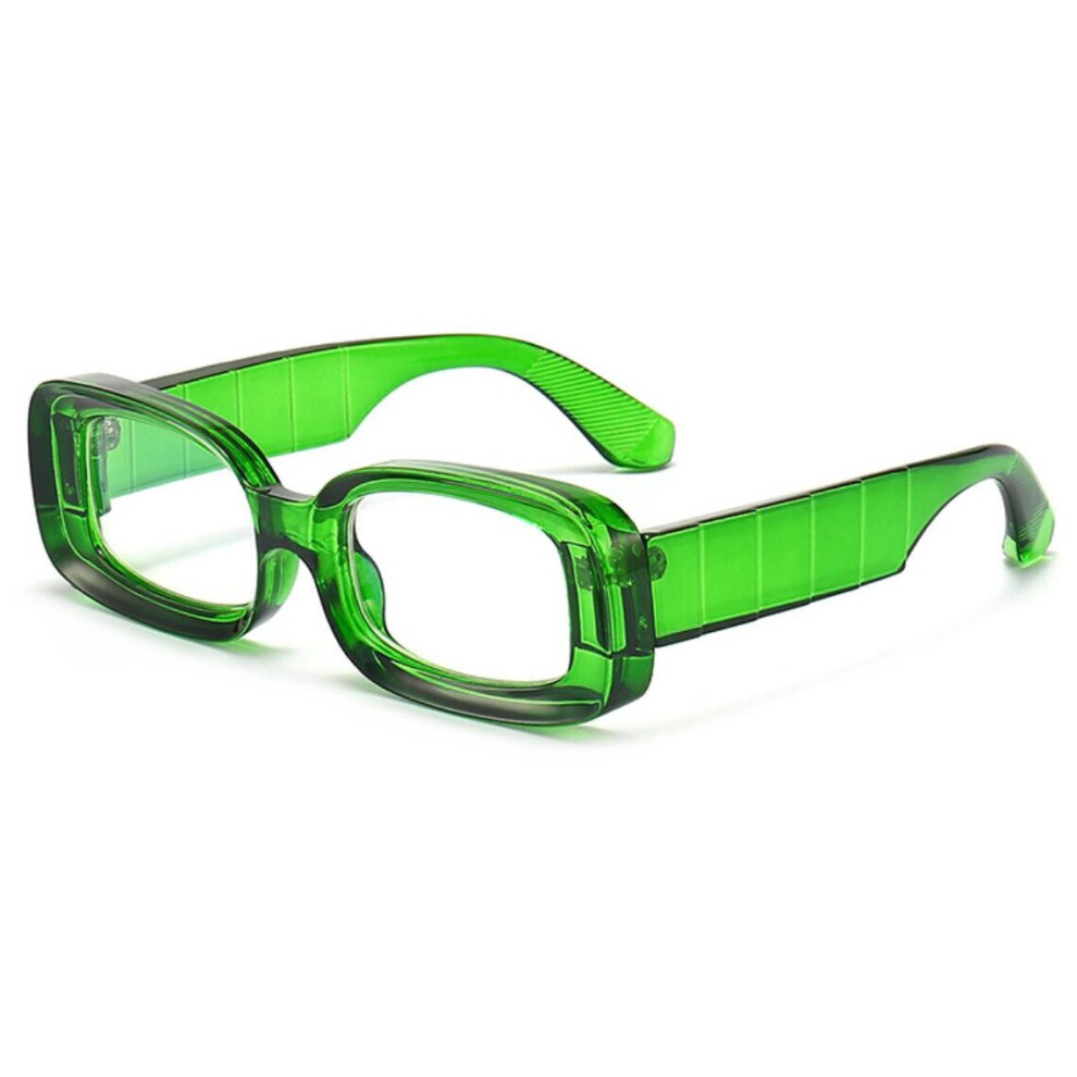 Candy Colors Square Reading Glasses Women Retro Rectangle Big Glasses Clear Lens Ray Blocking Eyeglasses