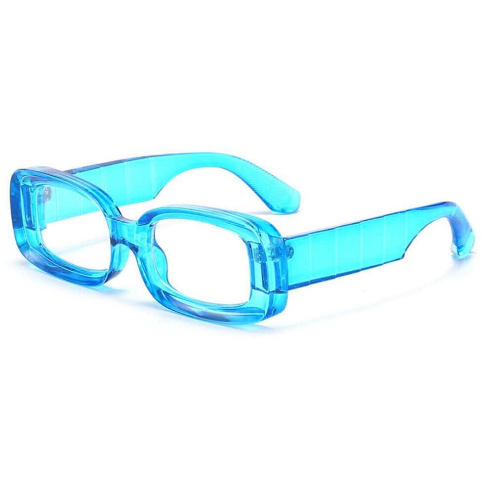 Candy Colors Square Reading Glasses Women Retro Rectangle Big Glasses Clear Lens Ray Blocking Eyeglasses