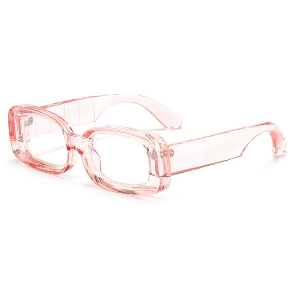 Candy Colors Square Reading Glasses Women Retro Rectangle Big Glasses Clear Lens Ray Blocking Eyeglasses